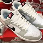 dunk low lottery grey fog on feet